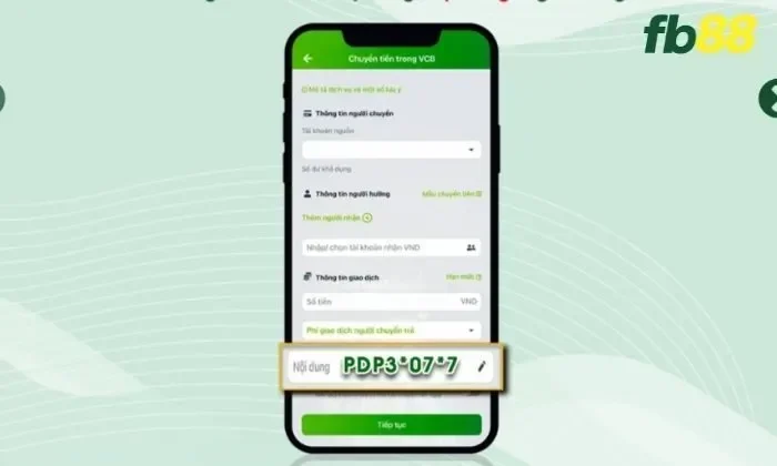 Hướng dẫn cách nạp tiền Fb88 qua Internet Banking